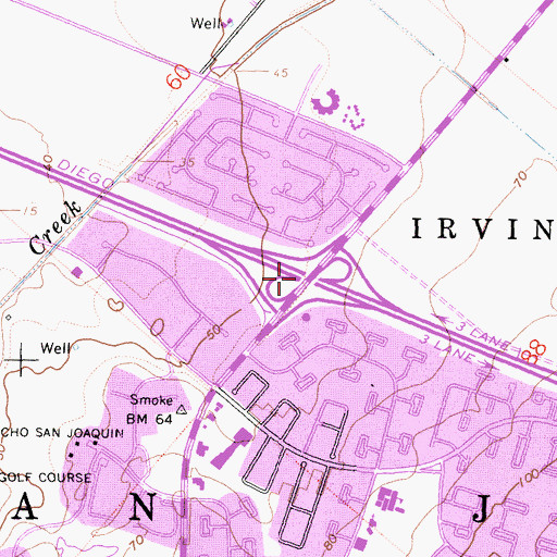 Topographic Map of Irvine, CA