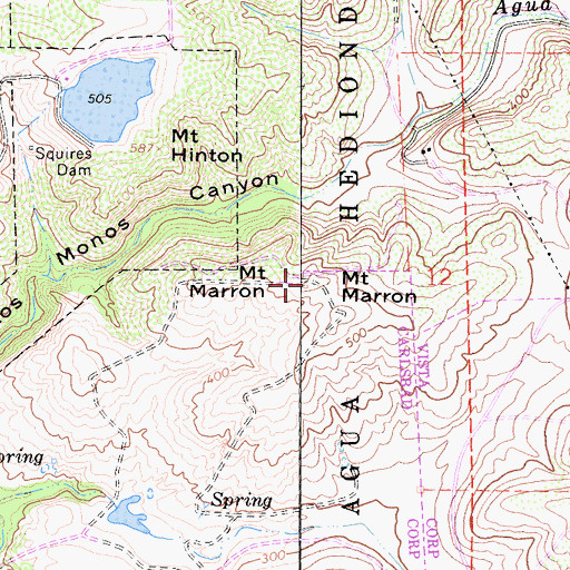 Topographic Map of Mount Marron, CA