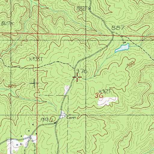 Topographic Map of Smelley, AL