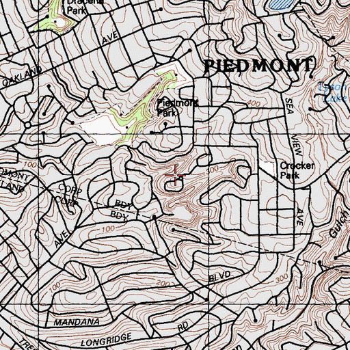 Topographic Map of Wildwood, CA