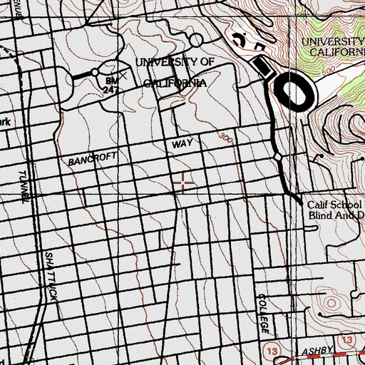 Topographic Map of Anna Head School (historical), CA