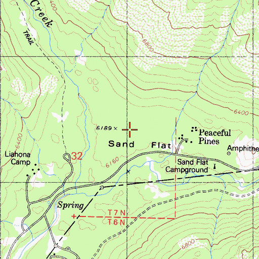 Topographic Map of Del Rio Camp GSA, CA