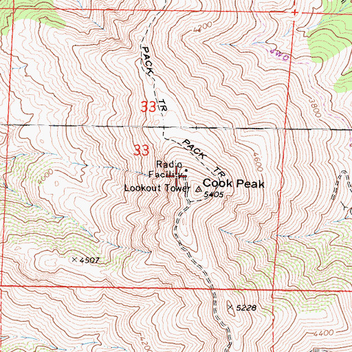 Topographic Map of KVLI-FM (Lake Isabella), CA