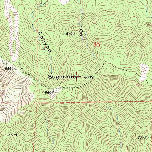 Topographic Map of KBBL-TV (Big Bear Lake), CA