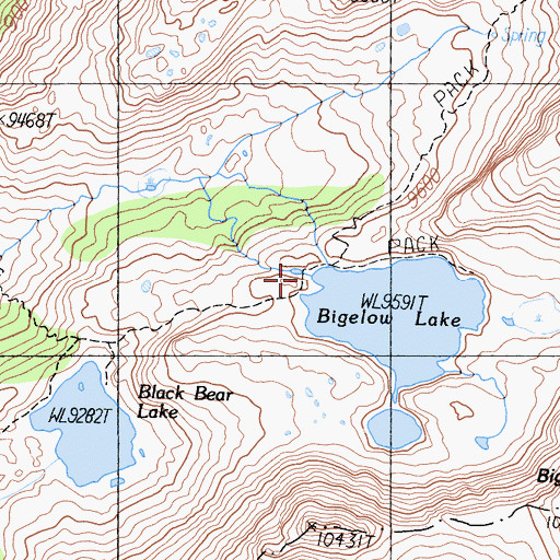 Topographic Map of Bigelow Lake 1-026 Dam, CA