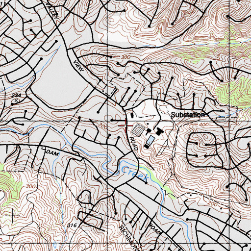 Topographic Map of Sobrante Clearwell 31-023 Dam, CA