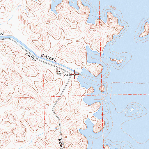 Topographic Map of Turlock Lake 68-003 Dam, CA