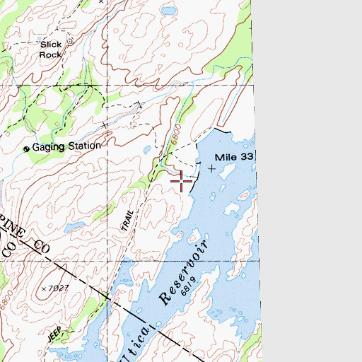 Topographic Map of Utica 99-006 Dam, CA