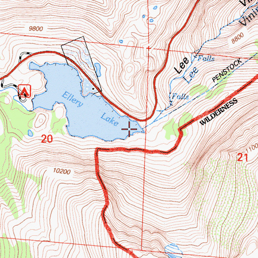 Topographic Map of Rhinedollar 104-041 Dam, CA