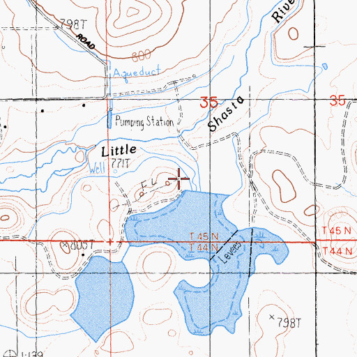 Topographic Map of Fiock Number 2 2181 Dam, CA