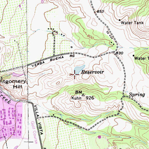 Topographic Map of Kuhn 624 Dam, CA