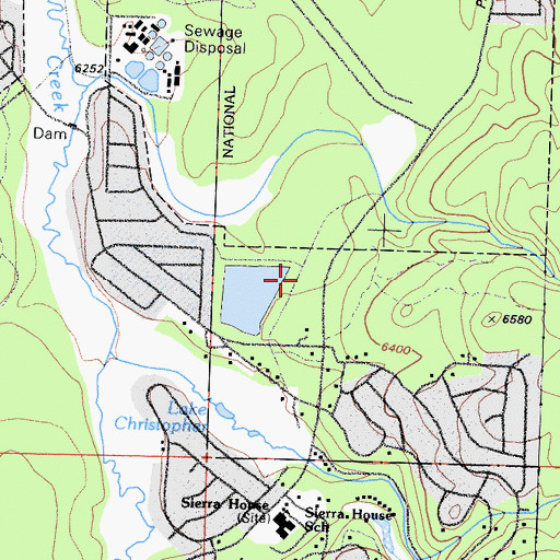Topographic Map of Emergency Effl Hldng 1062-002 Dam, CA