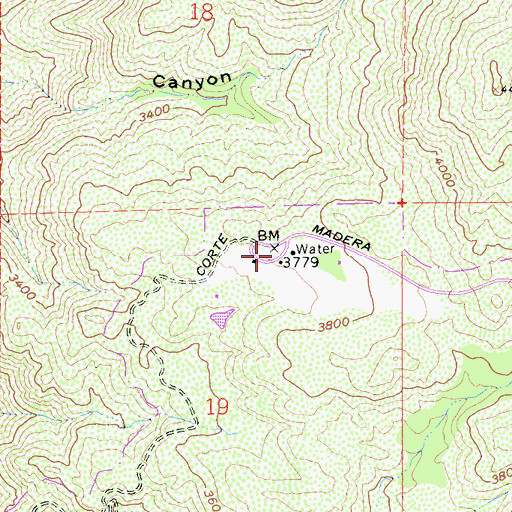 Topographic Map of Harbaugh Ranch, CA