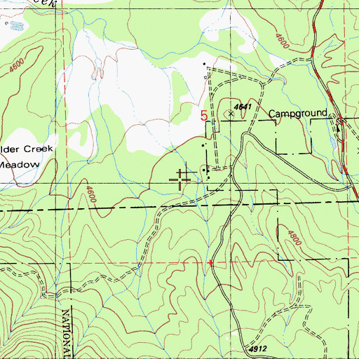 Topographic Map of Haskell Ravine, CA