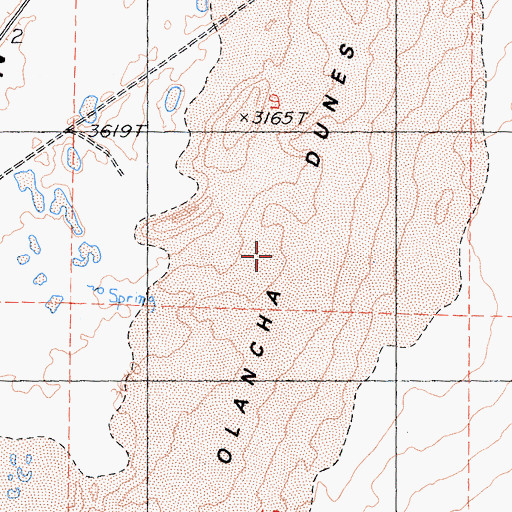 Topographic Map of Olancha Dunes, CA