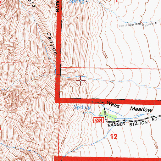 Topographic Map of Mayfield Canyon, CA