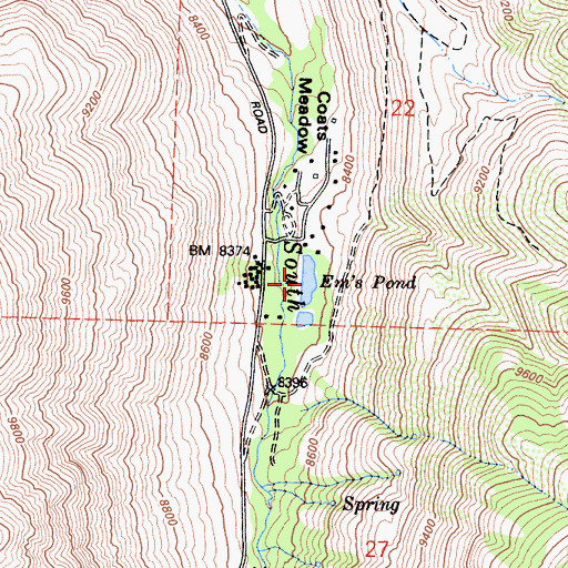 Topographic Map of Ems Pond, CA