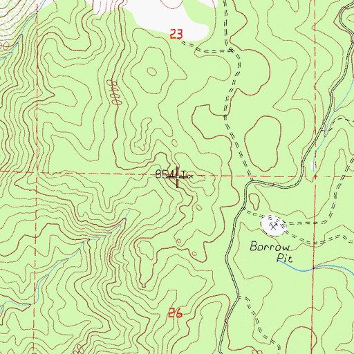 Topographic Map of Beach Ridge, CA