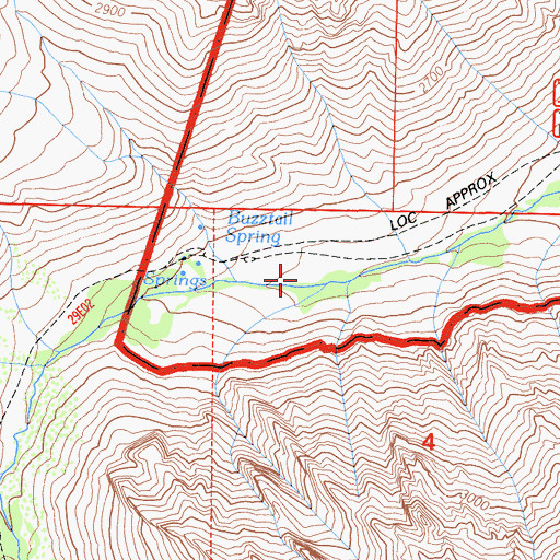 Topographic Map of Upper McGee Creek Campground, CA