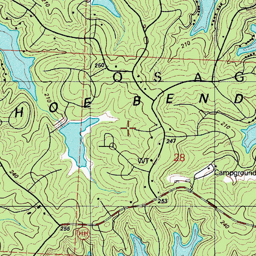 Topographic Map of Four Seasons, MO