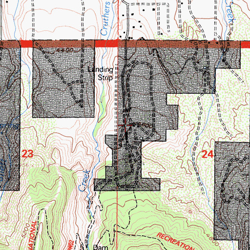 Topographic Map of Burkhart Ranch, CA