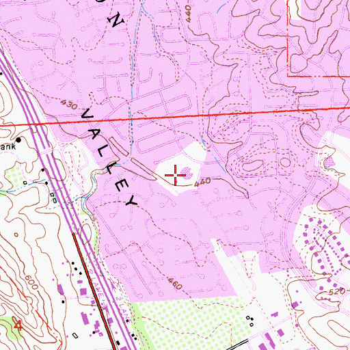 Topographic Map of Greenbrook Elementary School, CA