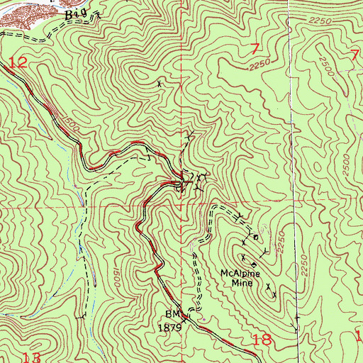 Topographic Map of Haigh Quarry, CA