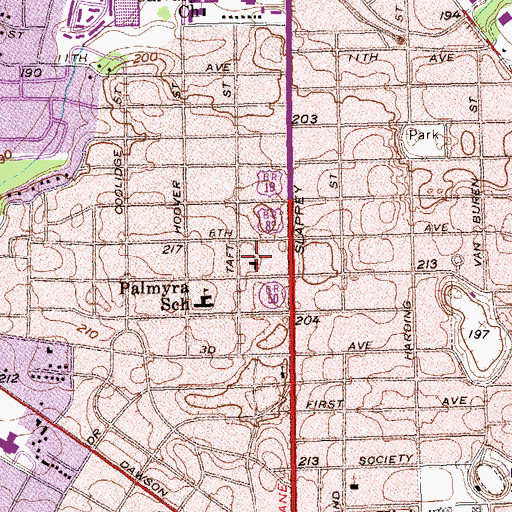 Topographic Map of Westminster Presbyterian Church, GA