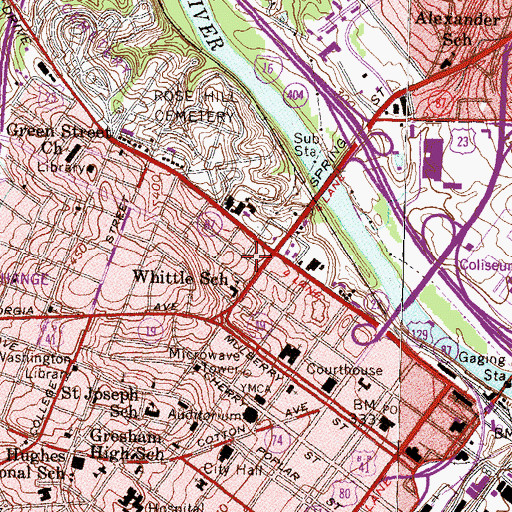 Topographic Map of Bryant Tabernacle, GA