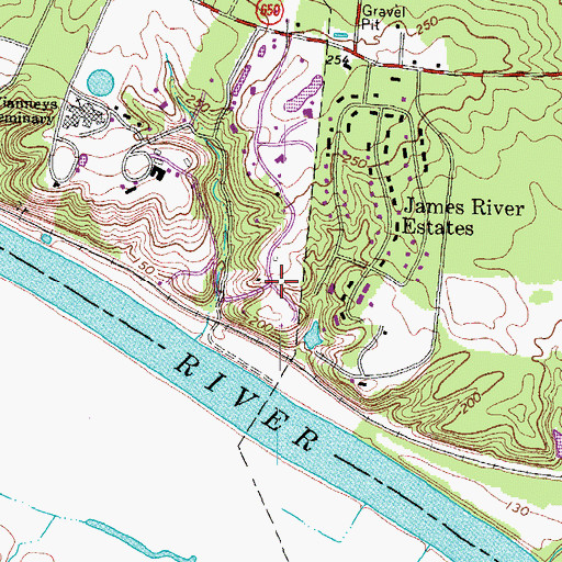 Topographic Map of Partridge Hills, VA