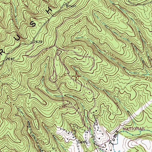 Topographic Map of Laurel Ridge, VA