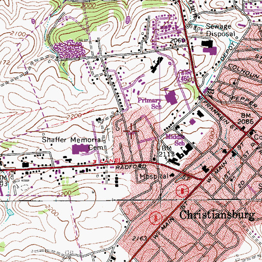 Topographic Map of Victory Heights, VA