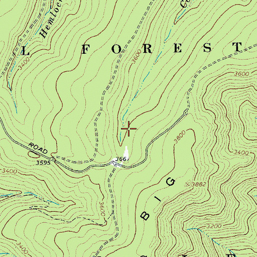 Topographic Map of Cold Spring, WV