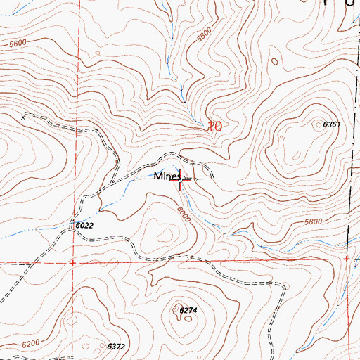 Topographic Map of Van Loon Prospect, CA
