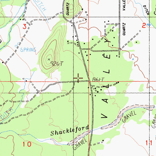 Topographic Map of Mill Creek School (historical), CA