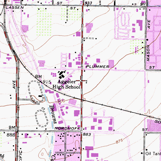 Topographic Map of San Antonio Rancho, CA