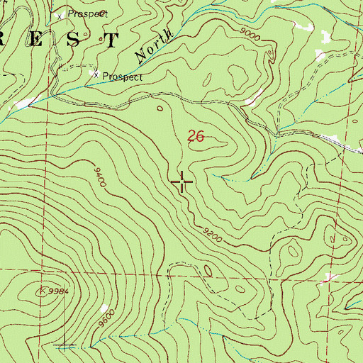 Topographic Map of Redfeather Pit, CO