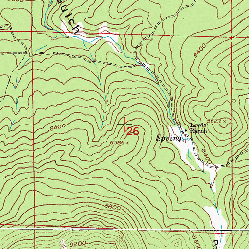 Topographic Map of Mica Dike Claims, CO