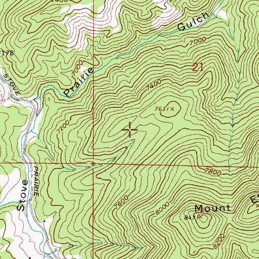 Topographic Map of Alice M Beryl Mine, CO