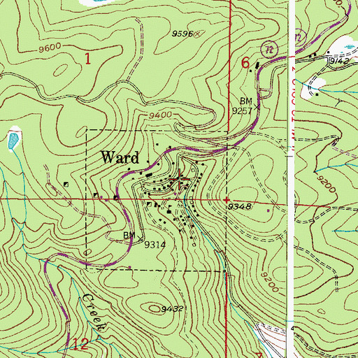 Topographic Map of Smokey Gold United Mine, CO