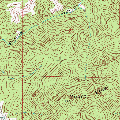 Topographic Map of Glen O Barrett Mine, CO