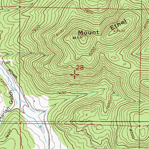Topographic Map of HE and M Number Nine Claim, CO