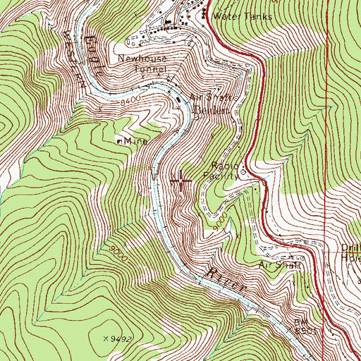 Topographic Map of Pine Marten Mine, CO
