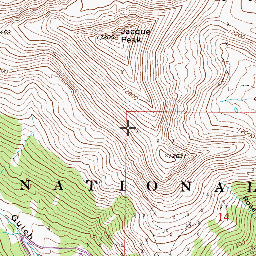 Topographic Map of American Metals Incline Mine, CO