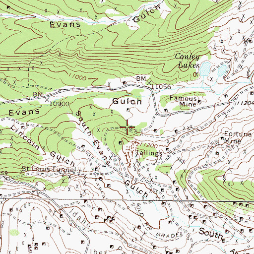 Topographic Map of Forest Rose Mine, CO