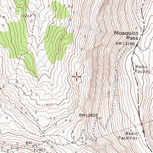 Topographic Map of Mosquito Range Mine, CO