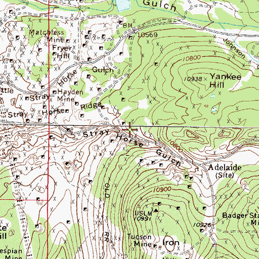 Topographic Map of Doublecheck Mine, CO
