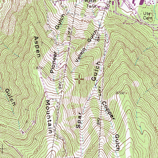 Topographic Map of Silver Star Mine, CO