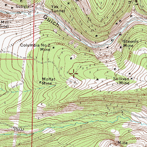 Topographic Map of Sequin Mine, CO