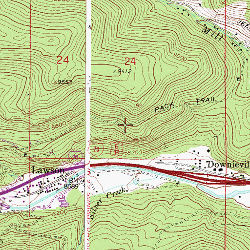Topographic Map of Sutro Mine, CO